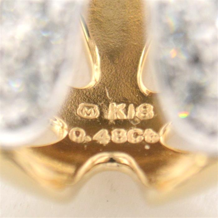 ミキモト ネックレス レディース フラワーモチーフ ダイヤモンド ネックレス D0.48ct ゴールド MIKIMOTO K18 中古