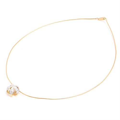 ミキモト ネックレス レディース フラワーモチーフ ダイヤモンド ネックレス D0.48ct ゴールド MIKIMOTO K18 中古