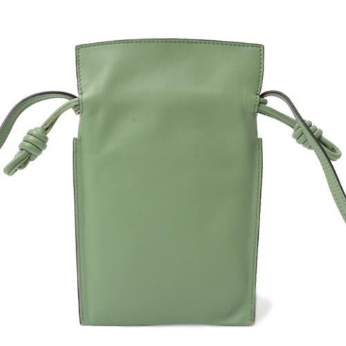 ロエベ バッグ レディース メンズ ナッパカーフレザー フラメンコポケット ショルダーバッグ ミニポシェット グリーン LOEWE 中古