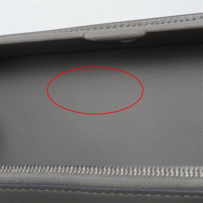 フェンディ バッグ レディース ズッカ クロスボディ ウォレット ショルダーバッグ カーフ グレー×ホワイト×レッド FENDI 7M0346 中古