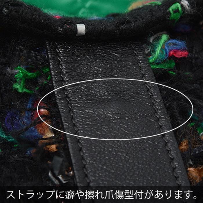 シャネル バッグ レディース メンズ ユニセックス ツイード ロボットデザイントートバッグ ブラック CHANEL 中古