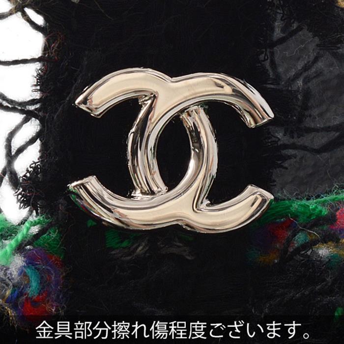 シャネル バッグ レディース メンズ ユニセックス ツイード ロボットデザイントートバッグ ブラック CHANEL 中古