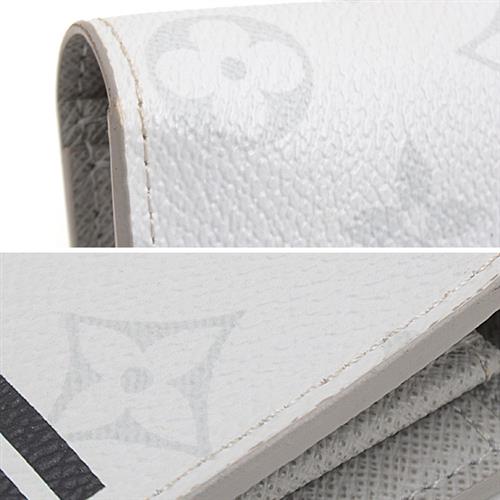 ルイヴィトン 財布 メンズ モノグラム ロゴストーリー ポルトフォイユブラザ 二つ折り長財布 ホワイトグレー Louis Vuitton M67822 中古