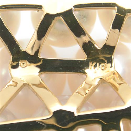 ミキモト ブローチ レディース パール×ダイヤモンド ブローチ イエローゴールド MIKIMOTO K18 中古