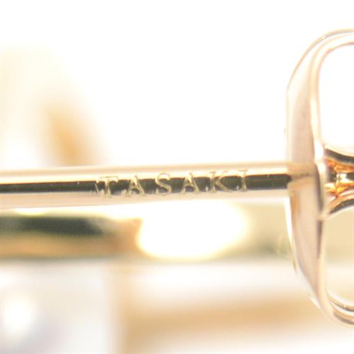 タサキ ピアス レディース キネティック 1Pパール ピアス イエローゴールド TASAKI 750YG 中古