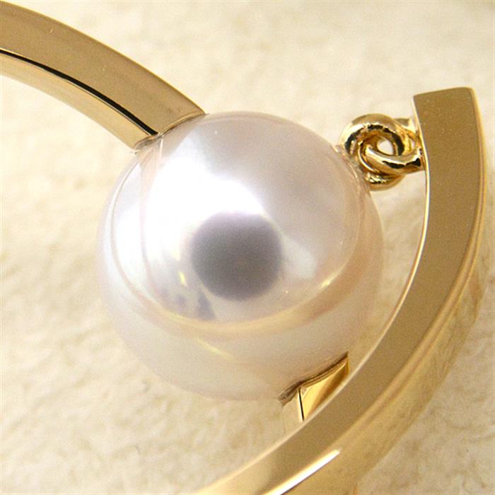 タサキ ピアス レディース キネティック 1Pパール ピアス イエローゴールド TASAKI 750YG 中古