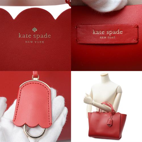 ケイトスペード バッグ レディース ハンドバッグ ショルダーバッグ 2WAY カーフ レッド kate spade 中古