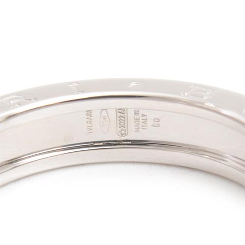 ブルガリ 指輪 メンズ ビーゼロワン B-ZERO1 リング 60号 実寸19.5号 ホワイトゴールド BVLGARI 750WG 中古