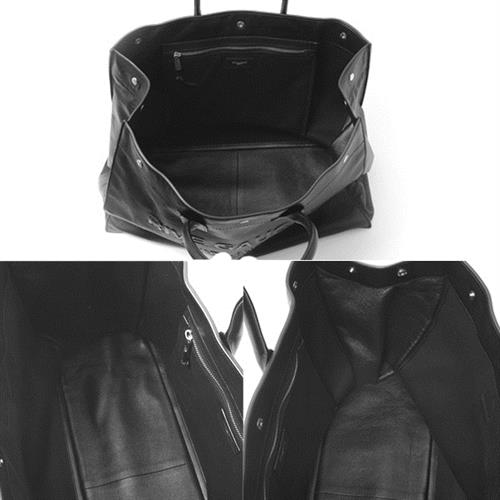 イヴサンローラン バッグ メンズ リヴゴーシュ トートバッグ カーフレザー ブラック 587273 SAINT LAURENT 中古