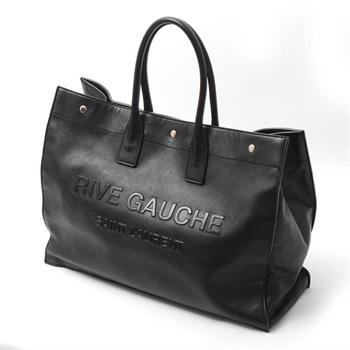 イヴサンローラン バッグ メンズ リヴゴーシュ トートバッグ カーフレザー ブラック 587273 SAINT LAURENT 中古