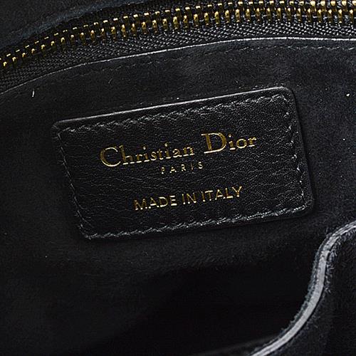 クリスチャンディオール バッグ レディース レディディオール カナージュ ハンドバッグ ブラック Christian Dior 中古