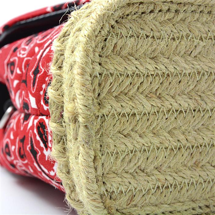 サンローラン バッグ レディース ショルダーバッグ キルティング コットン バンダナ柄 レッド SAINT LAURENT 中古