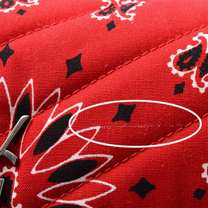 サンローラン バッグ レディース ショルダーバッグ キルティング コットン バンダナ柄 レッド SAINT LAURENT 中古