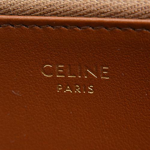 セリーヌ 財布 レディース トリオンフ ジップウォレット 長財布 キャンバス CELINE 10L732FAZ 中古