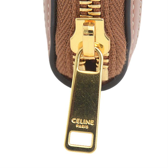 セリーヌ 財布 レディース トリオンフ ジップウォレット 長財布 キャンバス CELINE 10L732FAZ 中古