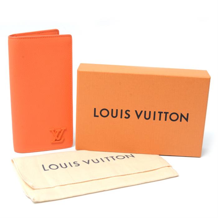 ルイヴィトン 財布 レディース LVアエログラム ポルトフォイユブラザNM 長財布 オレンジ M81153 Louis Vuitton 中古