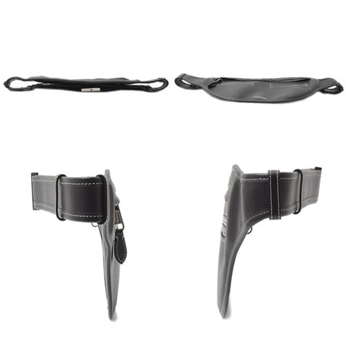 バーバリー バッグ メンズ ウエストバッグ ボディバッグ レザー ブラック BURBERRY 中古