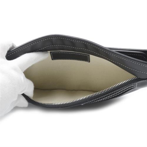 バーバリー バッグ メンズ ウエストバッグ ボディバッグ レザー ブラック BURBERRY 中古