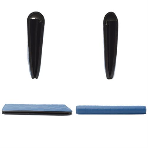 ルイヴィトン 財布 メンズ ダミエアンフィニ ポルトフォイユブラザ 長財布 ブルー N60081 Louis Vuitton 中古